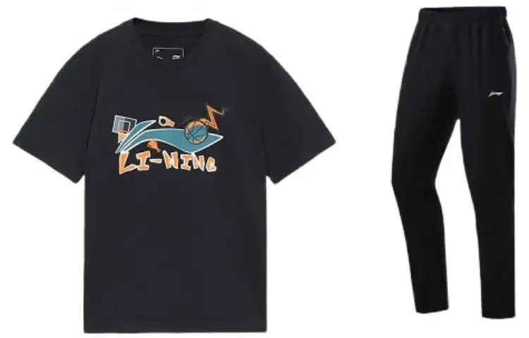 Li Ning Casual Sportswear Men's Crew Neck Moderate