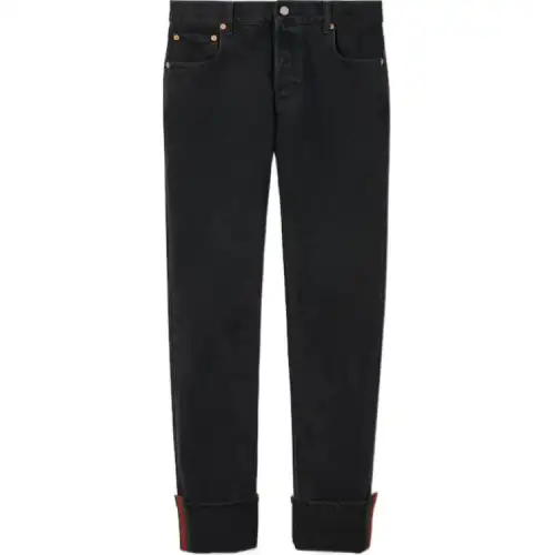 GUCCI Wed Detailed Denim Jeans