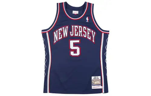 Mitchell & Ness retro jersey MN sportswear AU player version 2006-07 New Jersey Nets Kidd basketball vest same style for men and women dark blue