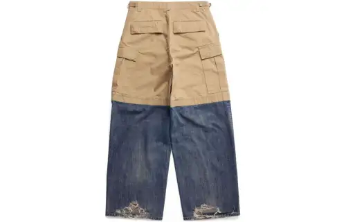 Balenciaga Layered-design Cotton Wide-leg Trousers
