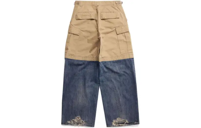 Balenciaga Layered-design Cotton Wide-leg Trousers