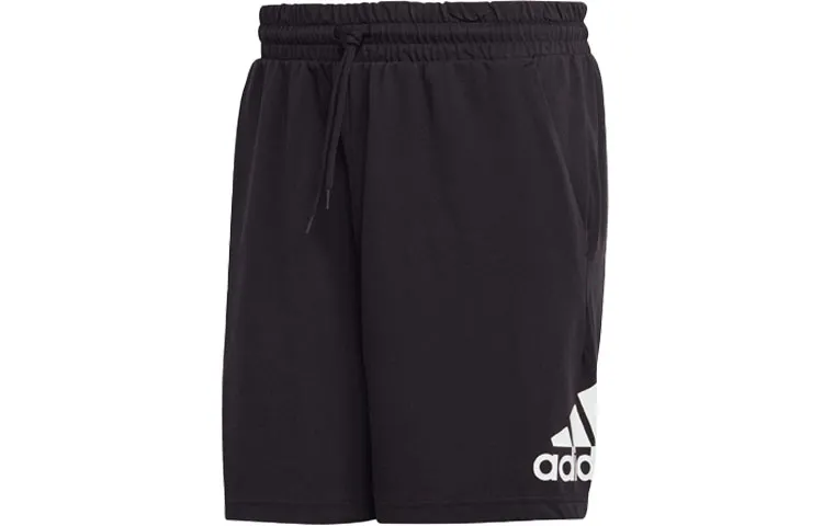 Adidas Essential Casual Shorts Men's Black Moderate Straight Fit Pants