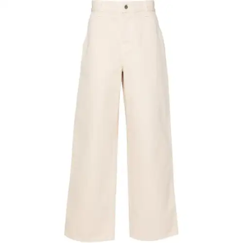 Burberry Equestrian Knight-embroidered loose jeans