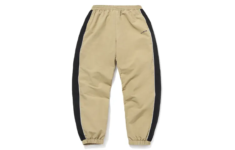 Li Ning Sports Fashion Collection Sports Pants Men's Khaki Moderate