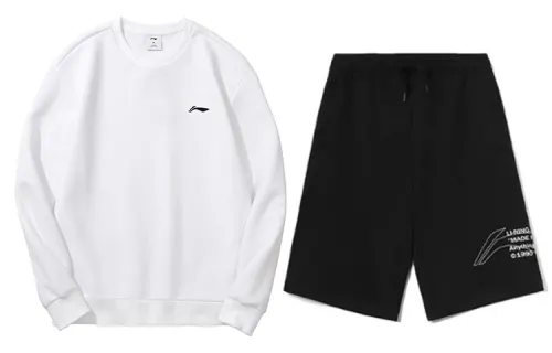 Li Ning Sports Life Collection Casual Sportswear Men's Crew Neck Moderate