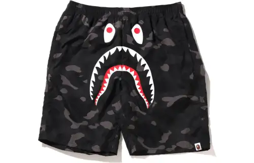 A BATHING APE Shark Series Color Camo Shark Beach Shorts Camo Shark Casual Shorts Men's