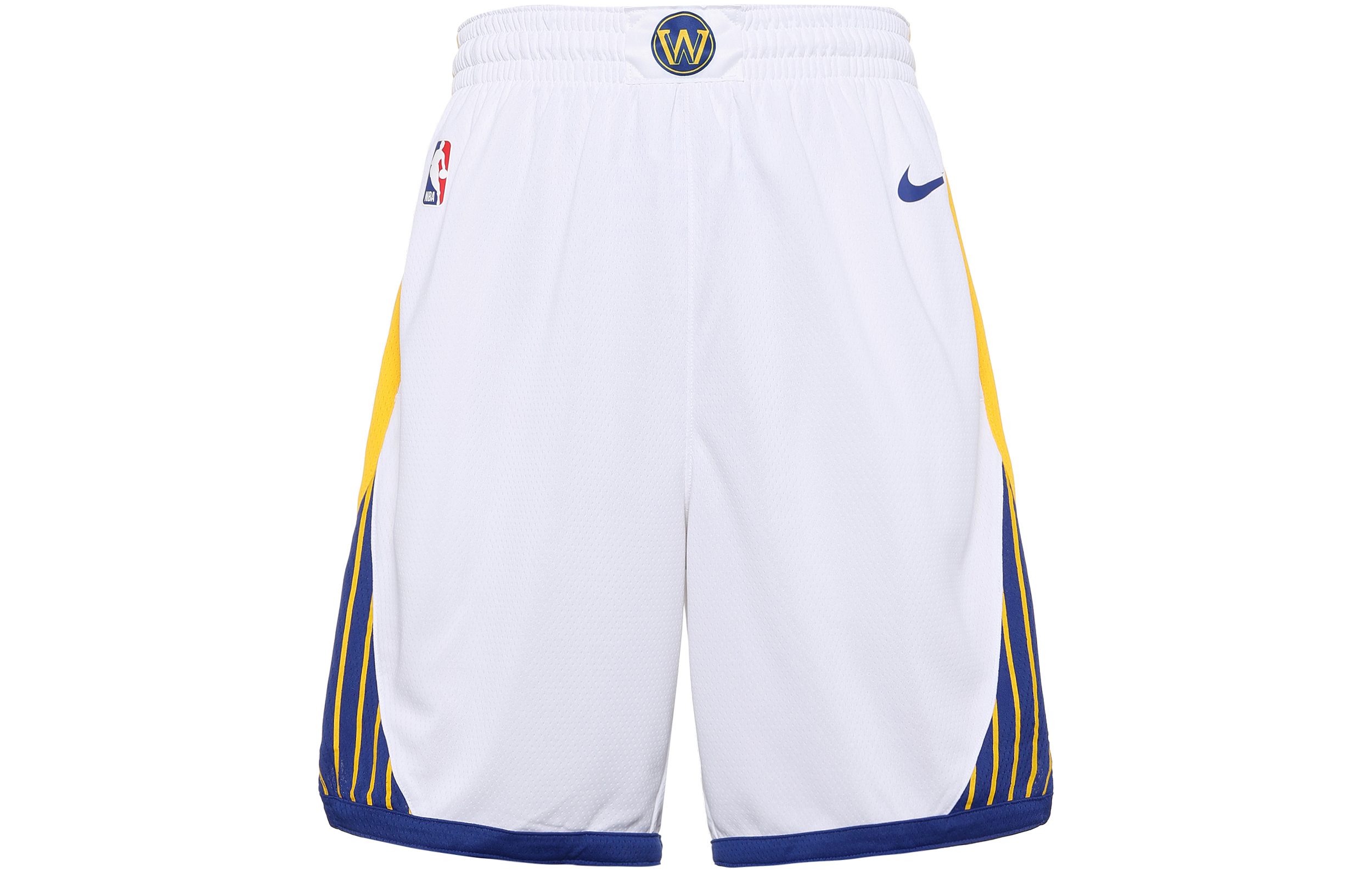 Nike Swingman NBA Golden State Warriors spring and summer breathable sweat-wicking lace-up basketball pants for men, white