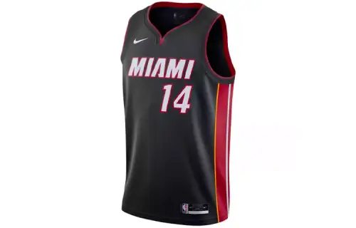 Nike NBA Fit Straight Sports Basketball Jersey SW Fan Edition 20 Season Miami Heat Taylor Shearro No. 14 Men's Black