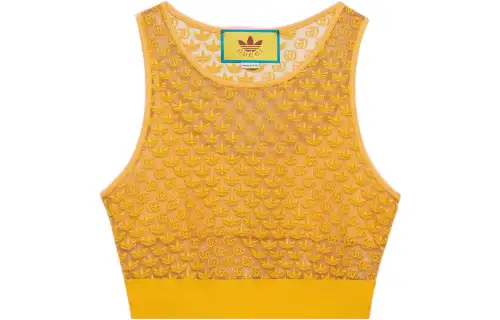 GUCCI X Adidas Gg Tulle Top Yellow