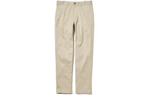 UNIQLO Casual Pants Unisex Beige Moderate Straight Fit Pants