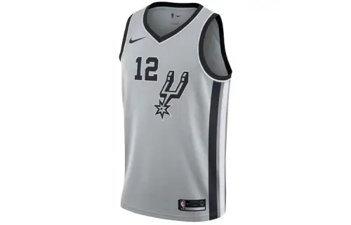 Nike NBA Breathable Retro SW Fan Edition Spurs Aldridge No. 12 Basketball Vest Men's Gray