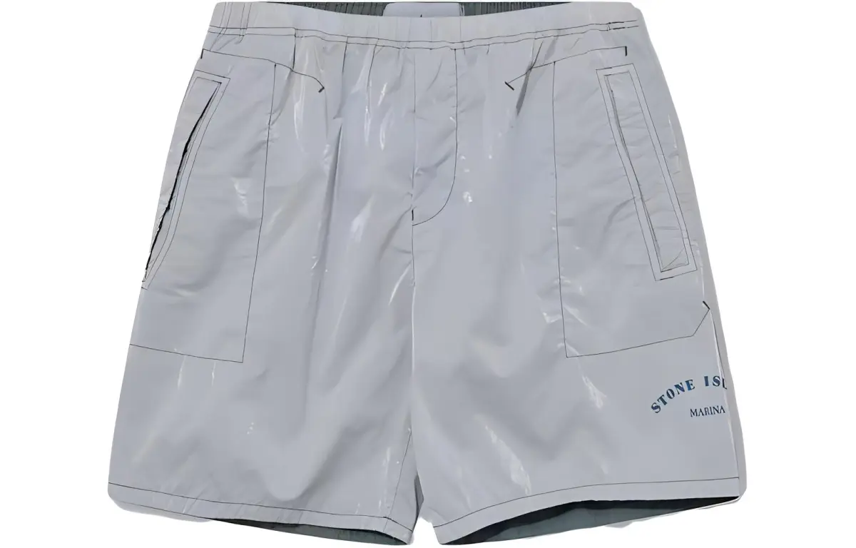 STONE ISLAND Casual Shorts Men's Silver