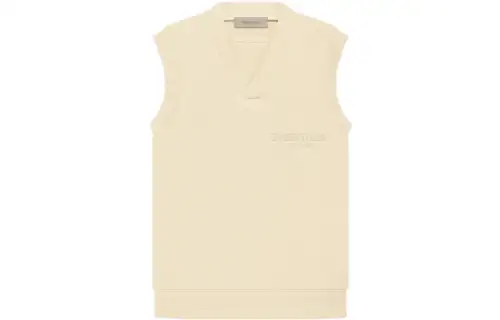 Fear Of God Essentials Women's V Neck Vest Egg Shell
