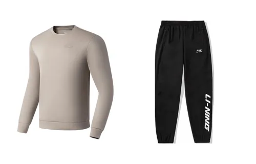 Li Ning Casual Sportswear Men's Crew Neck Moderate