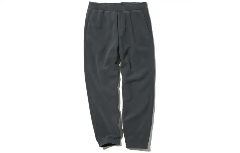 UNIQLO Solid Color Elastic Polar Fleece Windproof Sweatpants With Fleece Lining Casual Pants Men's Dark Gray