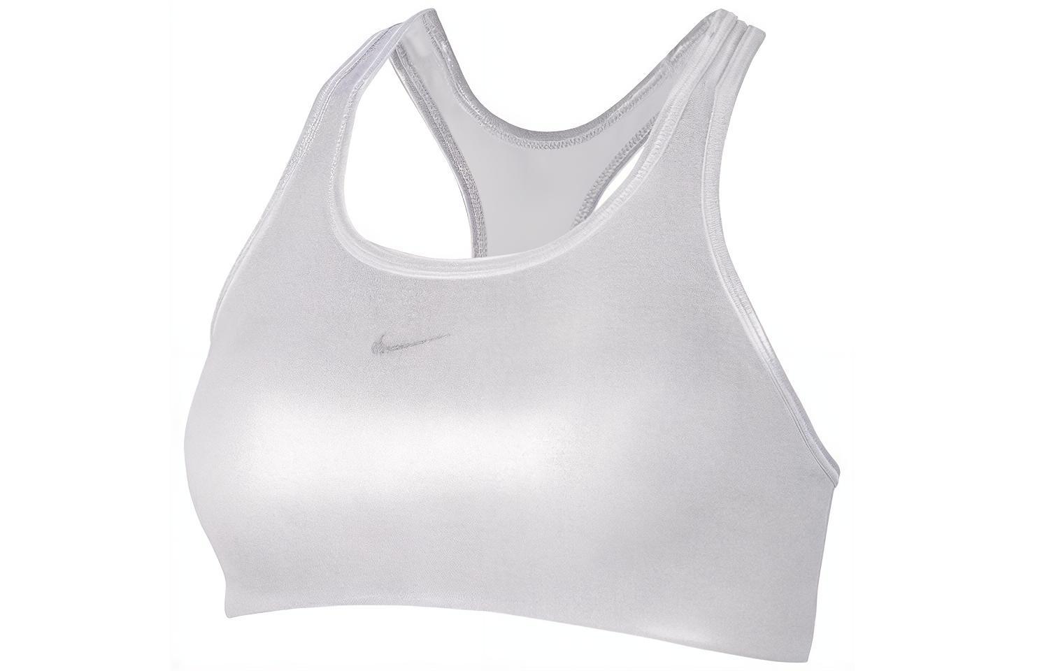 Женский топ Nike Swoosh Icon Clash (серебряный) — фото 1
