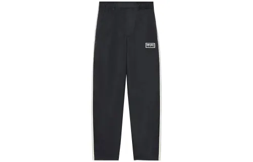KENZO Casual Pants Men's Black Moderate Straight Fit Pants