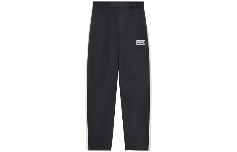 KENZO Casual Pants Men's Black Moderate Straight Fit Pants