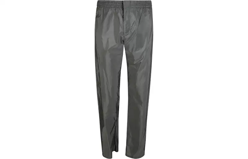 PRADA Casual Pants Men's Gray Moderate Straight Fit Pants
