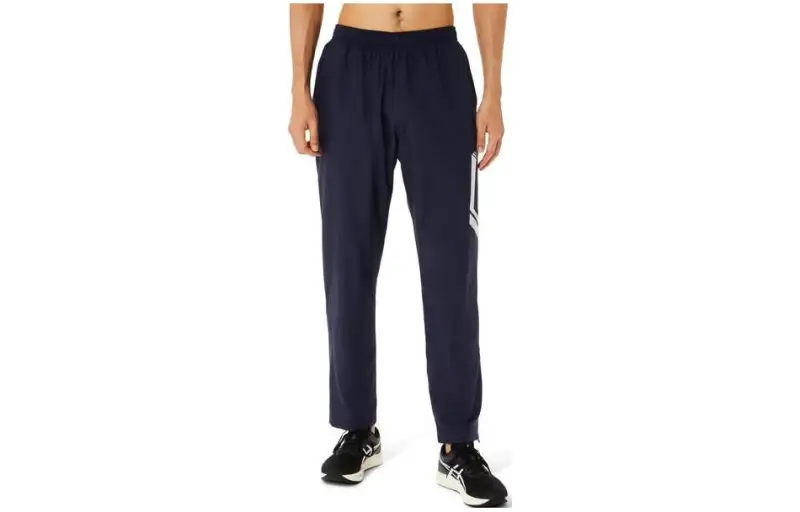 ASICS Casual Pants Men's Blue Moderate Straight Fit Pants