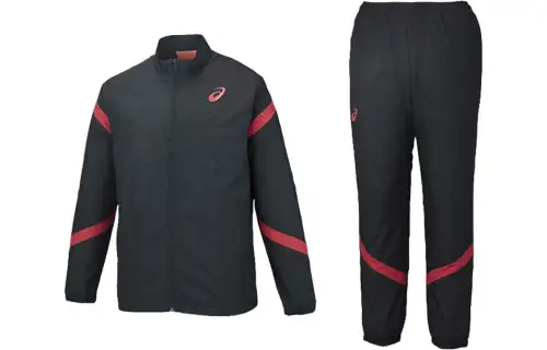 ASICS Casual Sportswear Men's Set Black Stand Collar Moderate