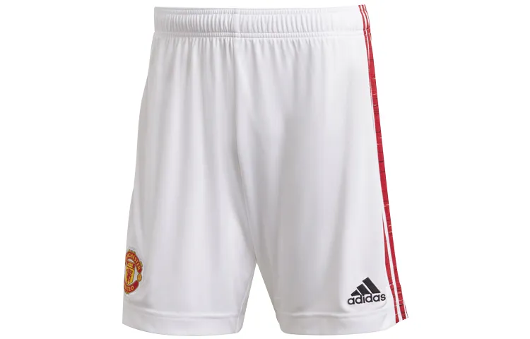 Adidas Manchester United Soccer Bottoms Men's White Moderate Sports Shorts