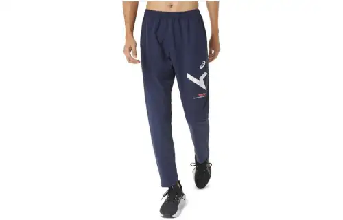 ASICS Casual Pants Men's Blue Moderate Tapered Pants