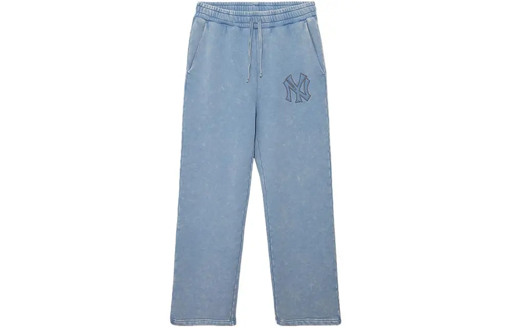 New Era Casual Pants Unisex Denim Blue Moderate Wide Leg Pants