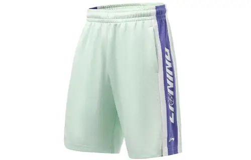 Li Ning Sports Basketball Collection Basketball Shorts Men's Green Moderate Bermuda Shorts