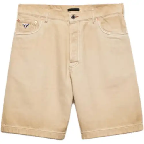 PRADA Faded effect Denim Shorts