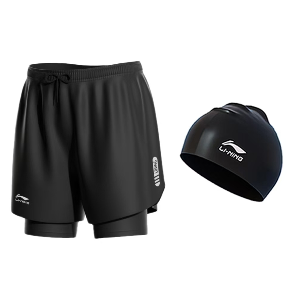 Li Ning Sports Fashion Collection Swimming Shorts Men’s Black