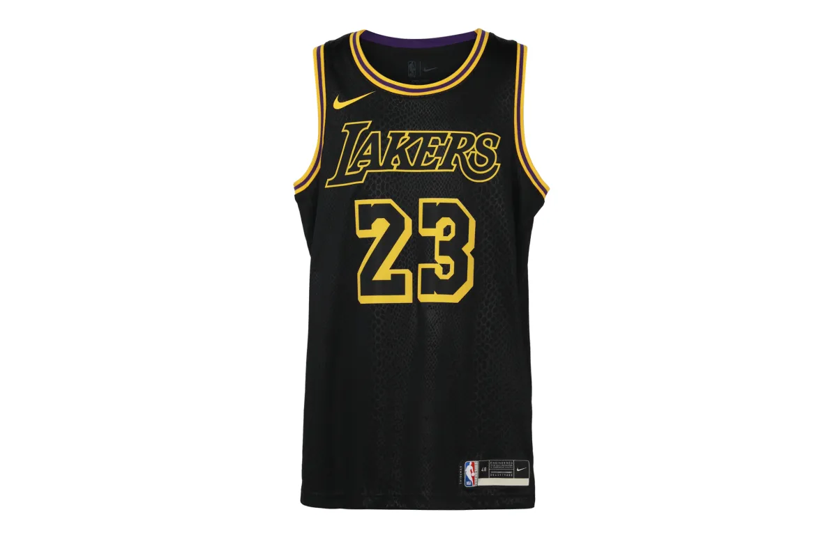 Nike Los Angeles Lakers Basketball Jersey Men's Black Yellow