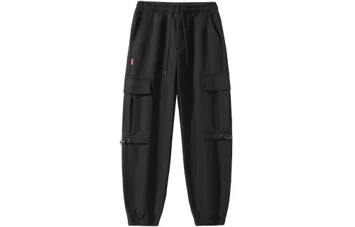 JEANSWEST Casual Pants Unisex Thickened And Fleece Lined Cargo Pants