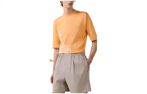 HERMES Casual Shorts Men's Khaki Moderate