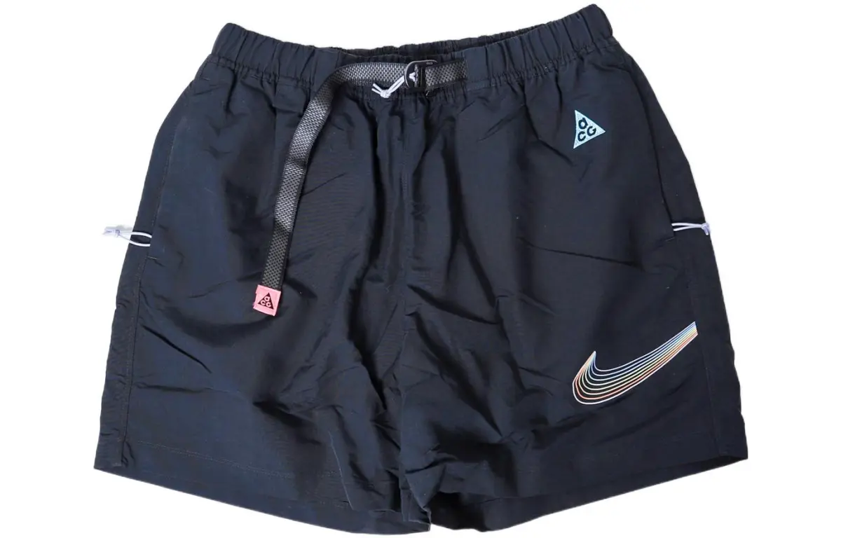 Nike Casual Shorts Men's Black Moderate Straight Fit Pants
