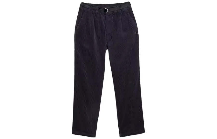 PUMA Casual Pants Unisex Dark Blue Moderate Straight Fit Pants