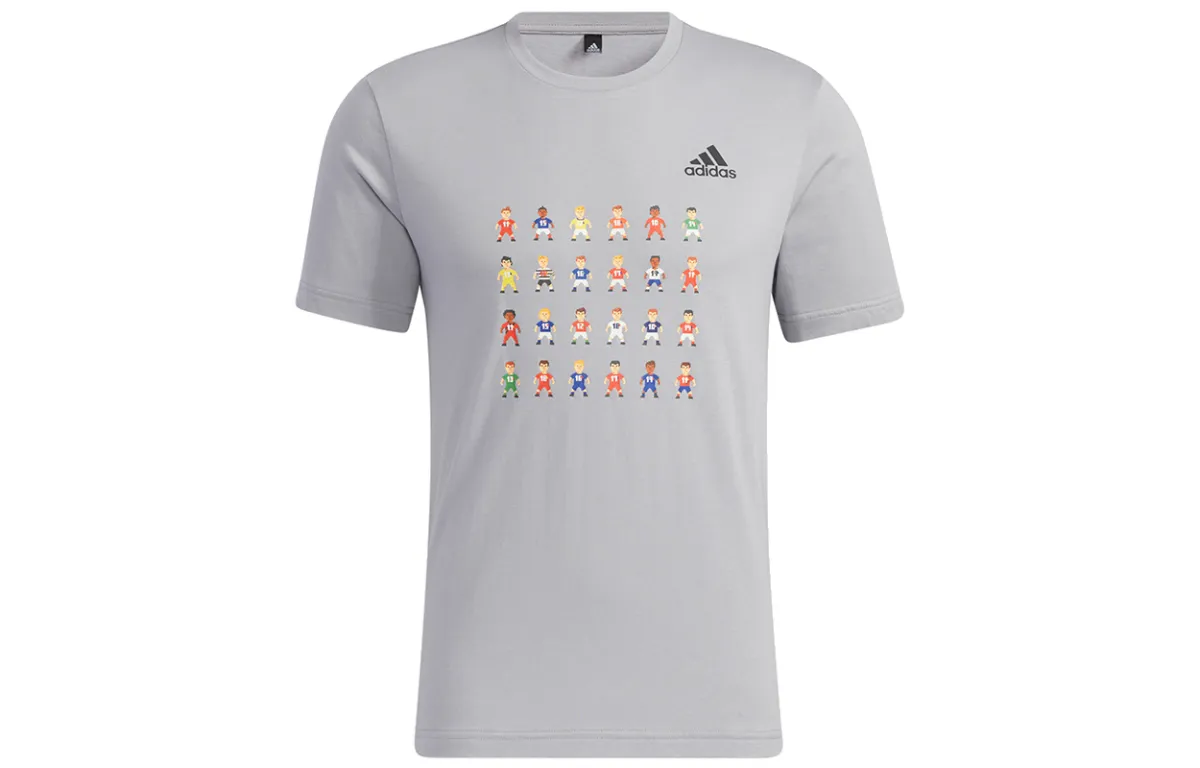 Adidas Soccer Jerseys Men's Gray Moderate Straight Fit