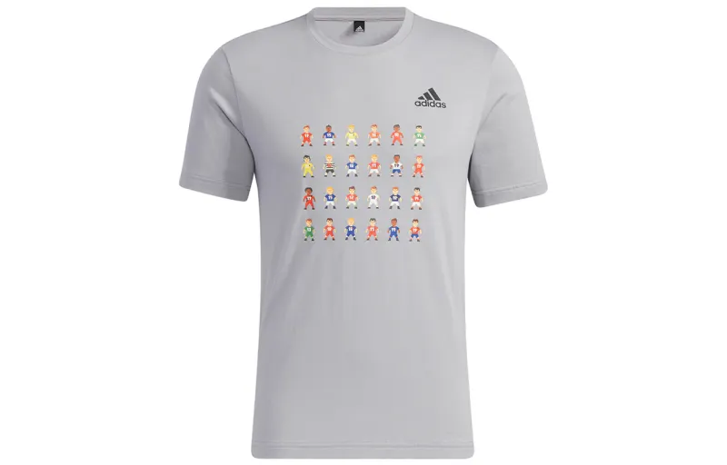 Adidas Soccer Jerseys Men's Gray Moderate Straight Fit