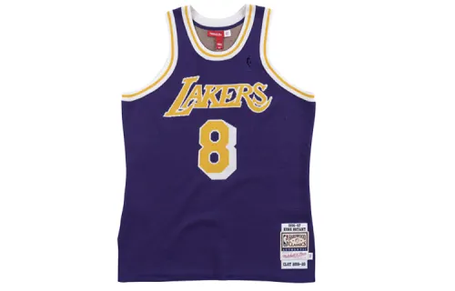 Mitchell & Ness x CLOT NBA Player Version Retro Jersey Lakers Kobe Bryant Black Mamba Sportswear 96-97 Season Basketball Vest Men's Purple