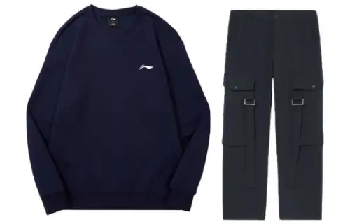 Li Ning Casual Sportswear Men's Crew Neck Moderate