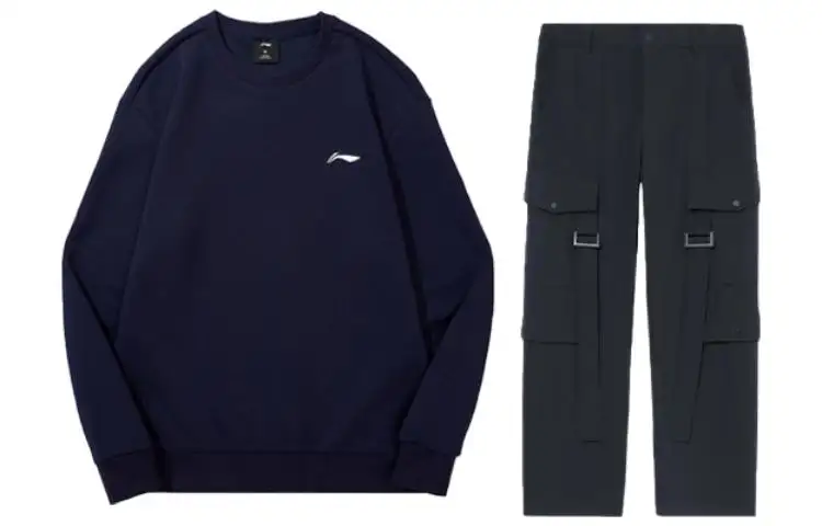 Li Ning Casual Sportswear Men's Crew Neck Moderate