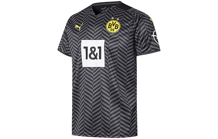 PUMA BVB Away Replica Soccer Jerseys Unisex Black Moderate