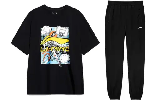 Li Ning Casual Sportswear Men's Crew Neck Moderate