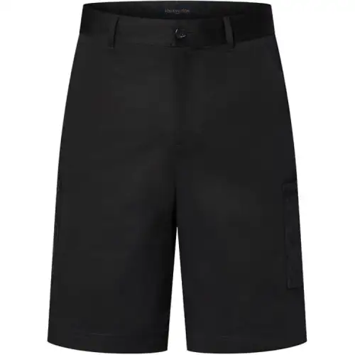 Lv Flocked Cotton Cargo Shorts