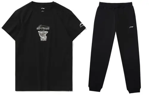 Li Ning Casual Sportswear Men's Crew Neck Moderate
