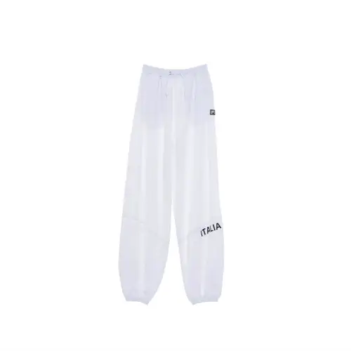 FILA Casual Pants Unisex White Moderate Cuffed Pants