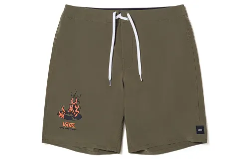 Vans OKEH FIRE RECORD Casual Shorts Unisex Army Green
