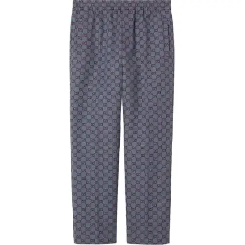 GUCCI Gg Pied de poule Wool Leisure Pants