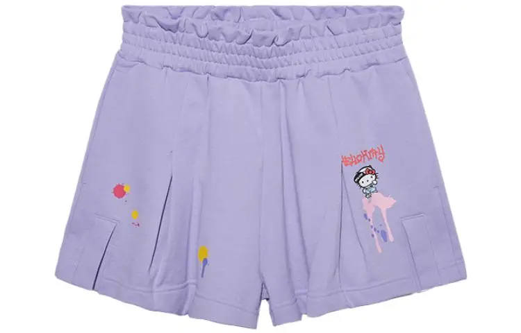 New Era Casual Shorts Unisex Purple Moderate