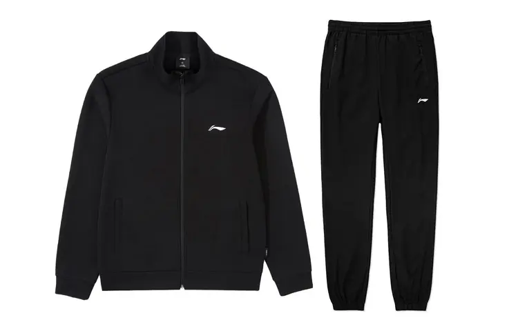 Li Ning Casual Sportswear Men's Stand Collar Thickened And Fleece Lined